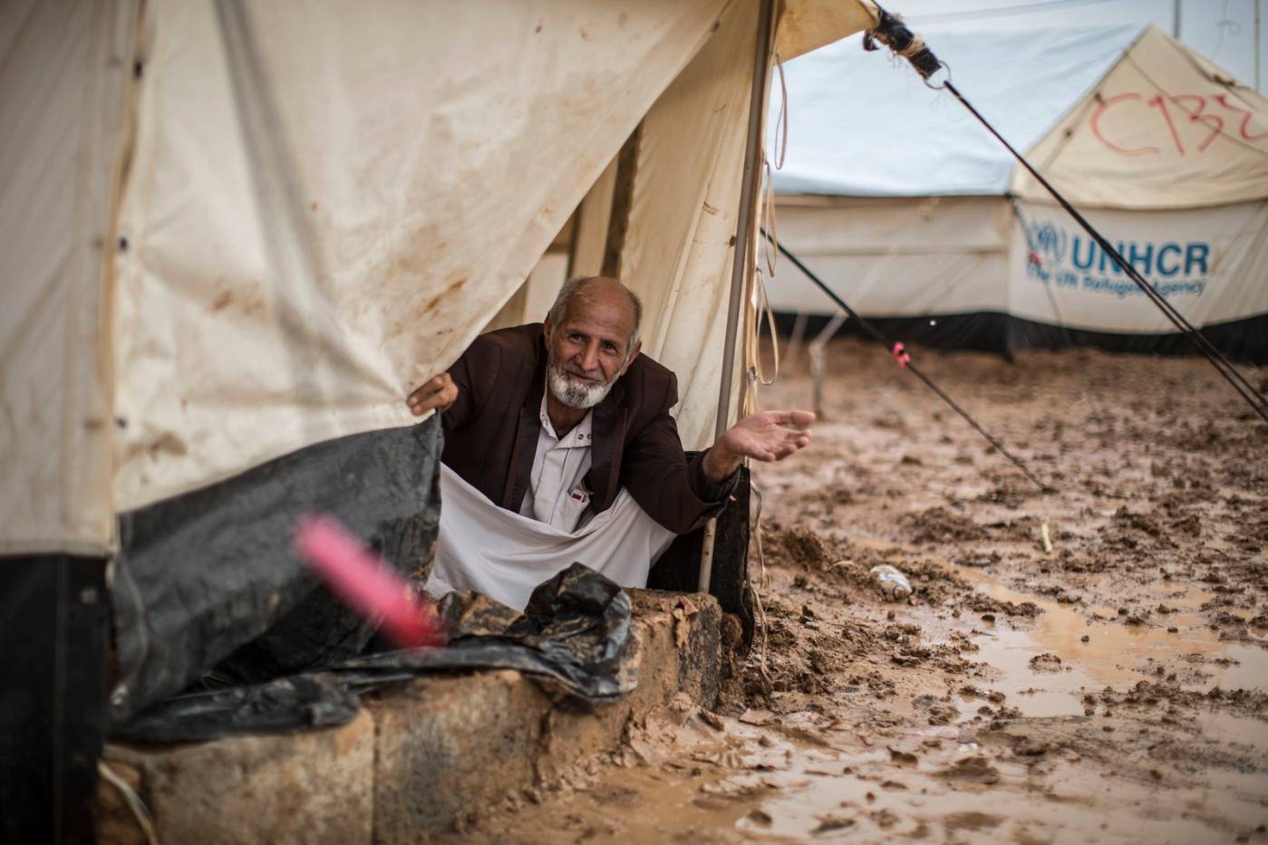 En internt fordrevet iraker i 2014. Foto: OCHA/Iason Athanasiadis.